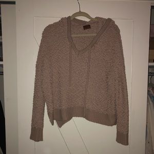 POL alpaca wool soft hoodie pullover